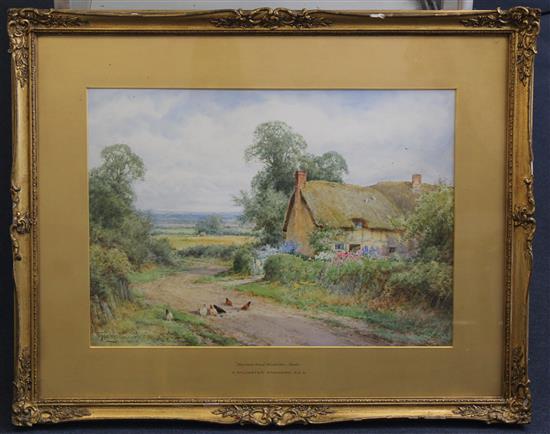Henry Sylvester Stannard (1870-1951) Harvest time, Kimbolton, Beds, 14.5 x 20.75in.